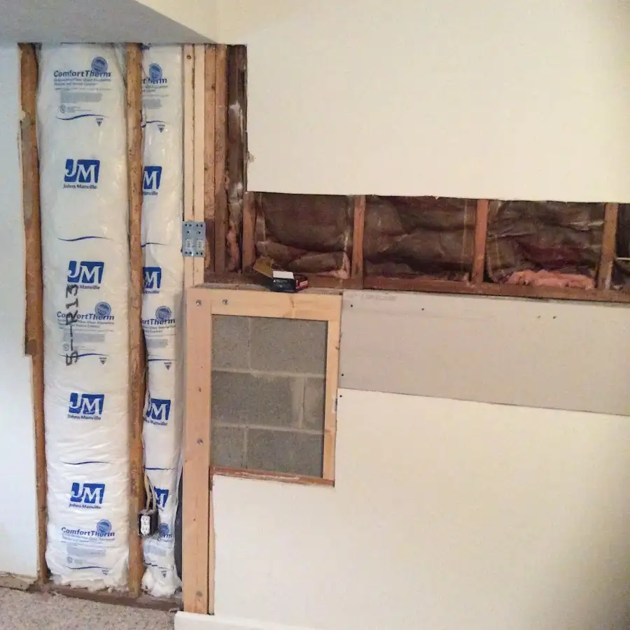Wall insulation replacement during Odor Removal & Deodorization in Kingston